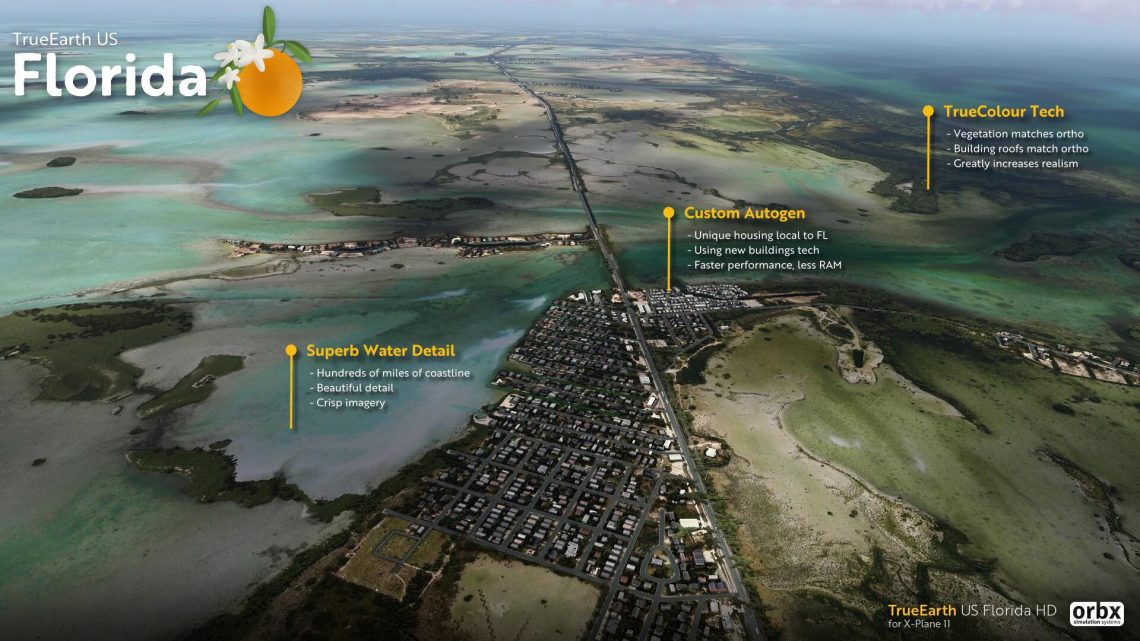 TrueEarth Florida для XP11 – анонс от ORBX TrueEarth Florida для XP11 – анонс от ORBX